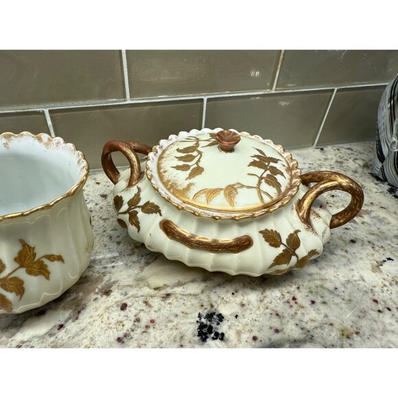 Antique Haviland Co. Limoges France Depose Creamer Sugar Bowl Porcelain Read - Picture 14 of 16